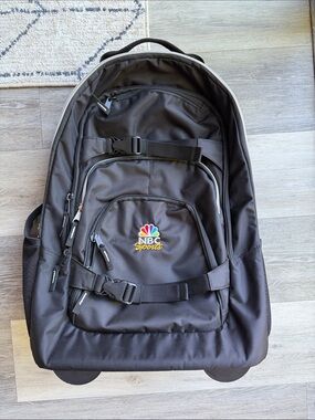 OGIO NBC Sports Logo Rolling Backpack Multi-Pocket Travel Bag